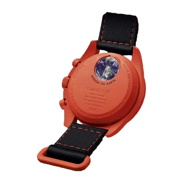 پشت امگا سواچ مدل MISSION ON EARTH – LAVA