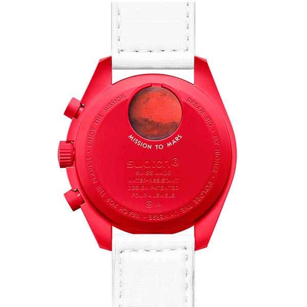 خرید ساعت امگا سواچ سفید و قرمز