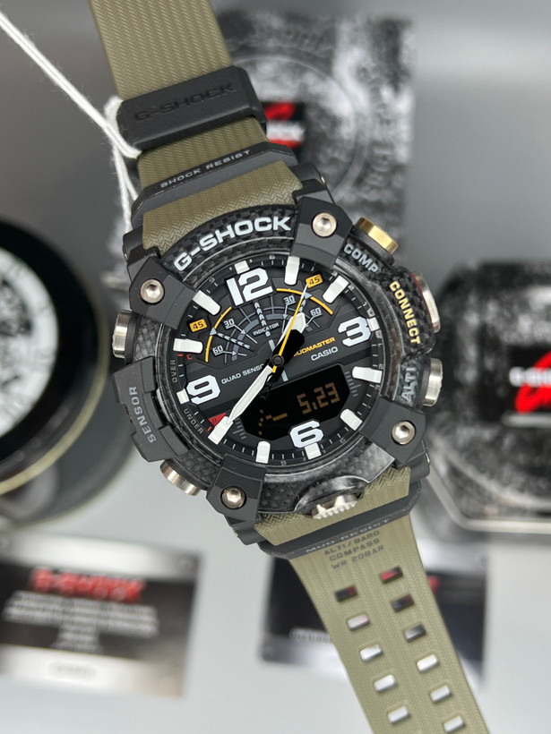 صفحه آنالوگ دیجیتال ساعت جی شاک MUDMASTER GG-B100-1A3DR