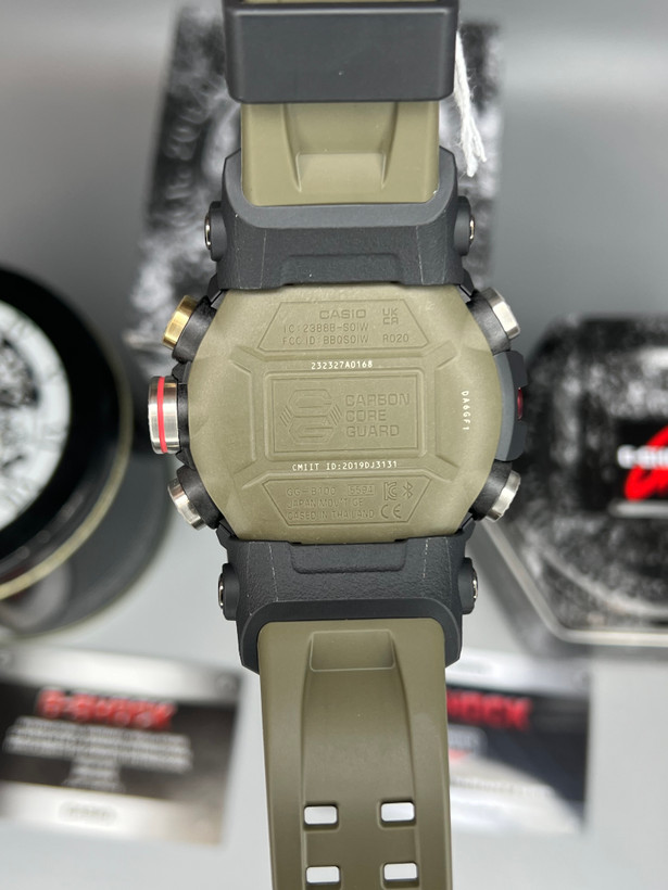 نمای پشت ساعت G-SHOCK MUDMASTER GG-B100-1A3DR با قابلیت اتصال بلوتوث