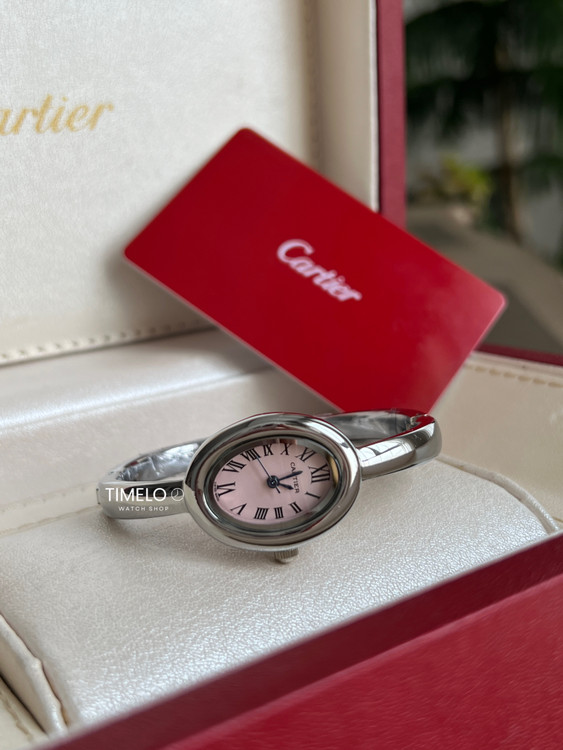 ساعت کارتیه صفحه صورتی