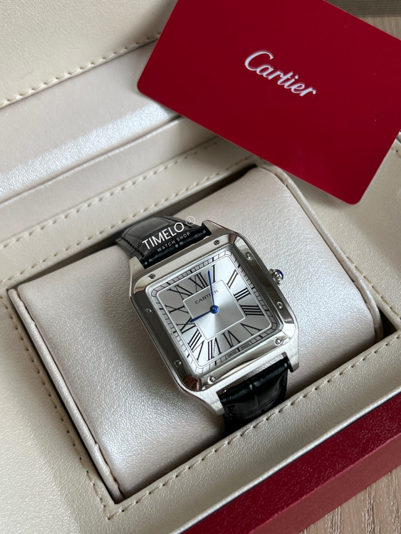 کارتیه مردانه مشکی نقره ای دمونت